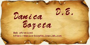 Danica Bozeta vizit kartica